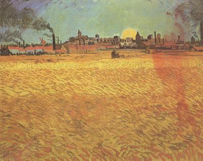 Vincent Van Gogh Sunset:Wheat Fields near Arles (nn04) Sweden oil painting art